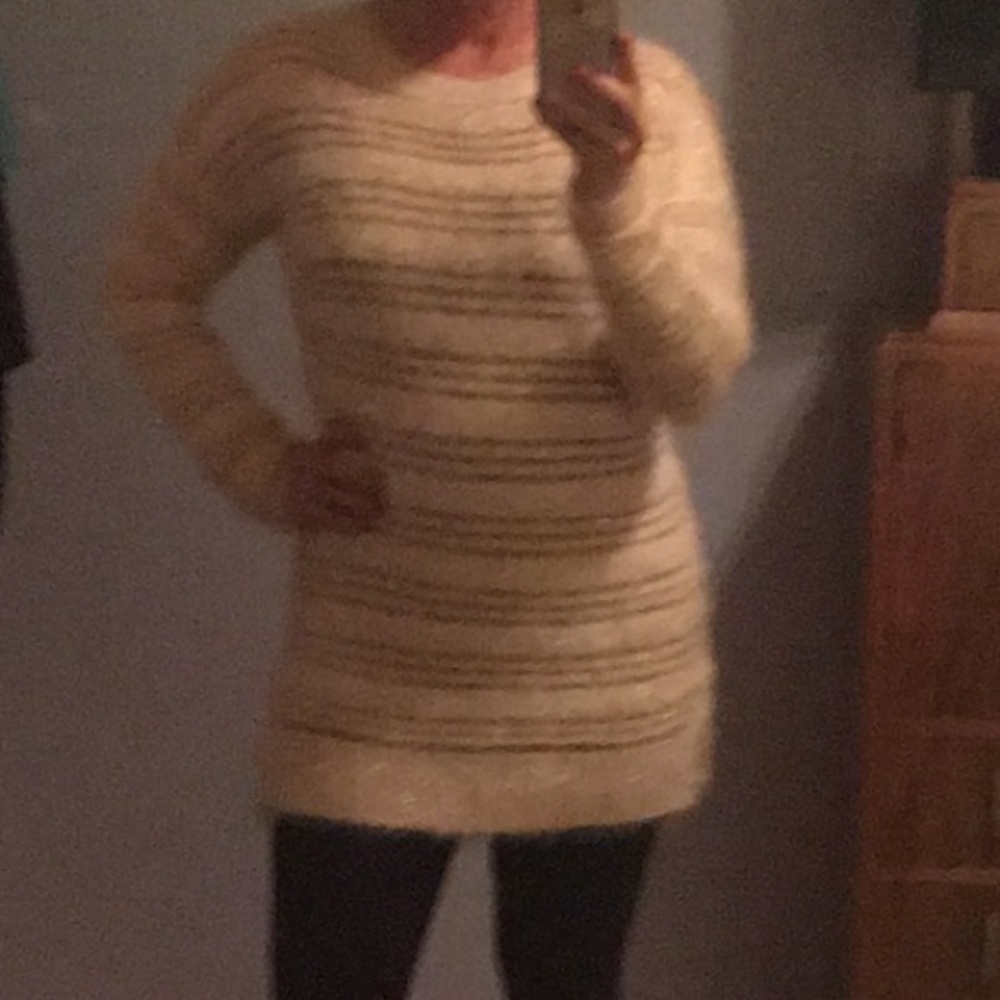 Gianni Bini Gold  Fluffy Sweater
